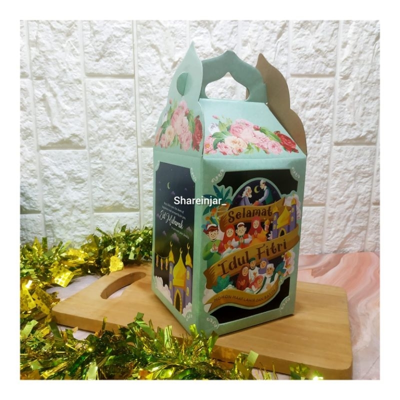 

Box Kotak Hampers 4 Toples Kue Kering 250gr Cookies - Packaging Souvenir Lebaran Idul Fitri