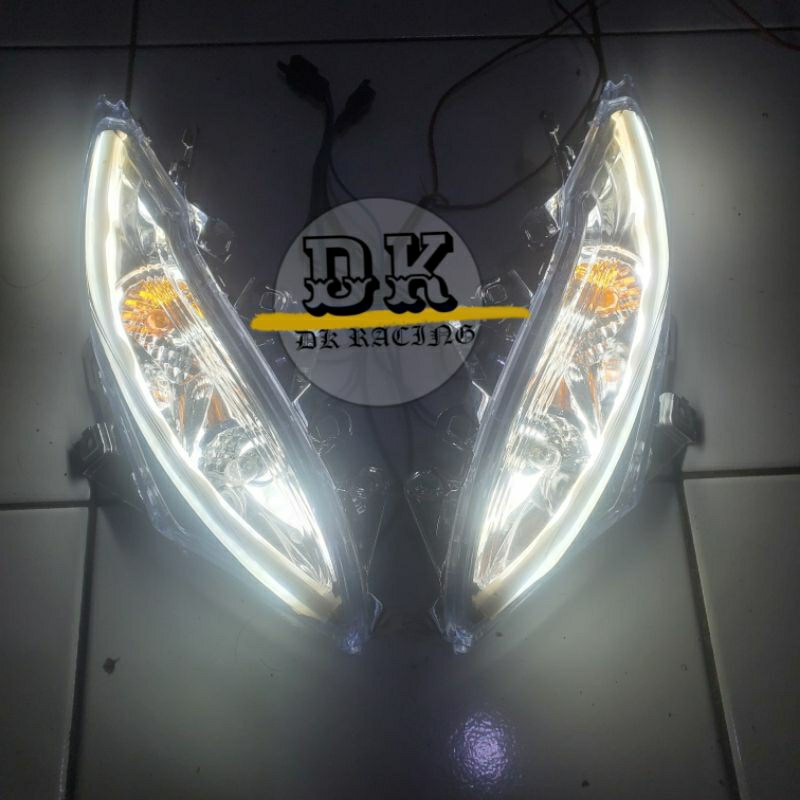 LAMPU DEPAN MIO J PLUS DRL ALIS LESTING MIO J LETING COSTUM