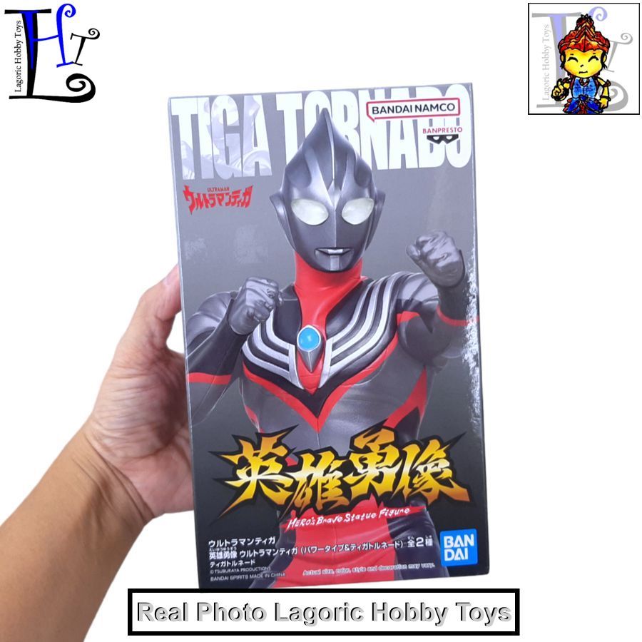 Heros Brave Statue Figure Ultraman Tiga Tornado Banpresto Mainan Figure