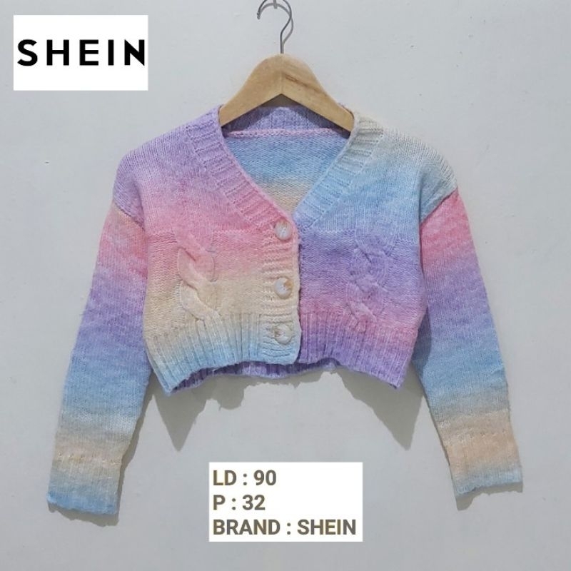 SHEIN • CARDIGAN CROP RAINBOW PASTEL ORIGINAL