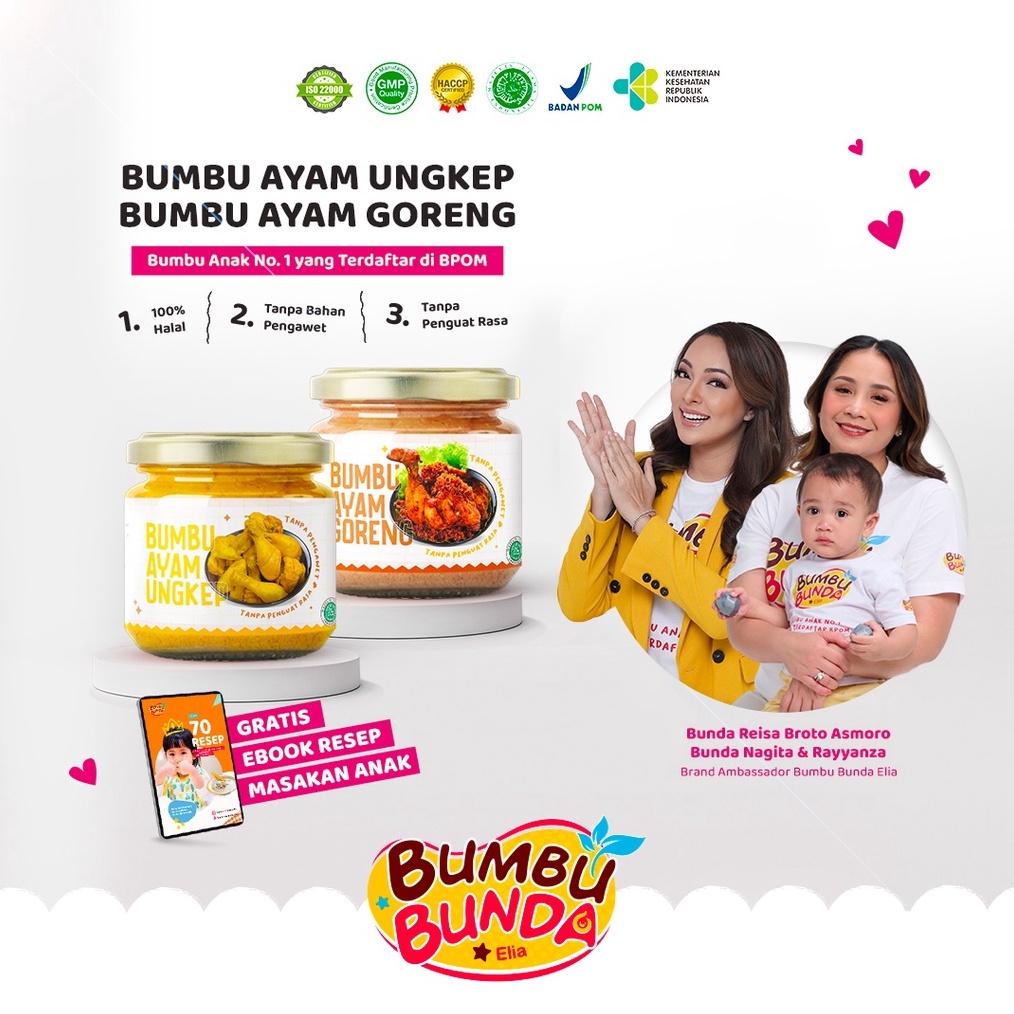 

SHOPEE MALL Bumbu Bunda Elia Bumbu Ayam Ungkep Bumbu Ayam Goreng Non MSG Non Pengawet MPASI Kaldu MPASI Bumbu MPASI