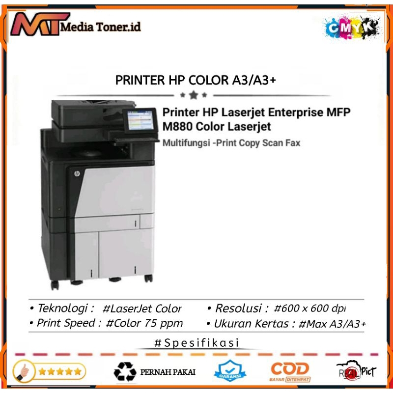 Di Jual Printer Hp Laserjet Enterprise MFP M880 Color multifungsi A3/A3+