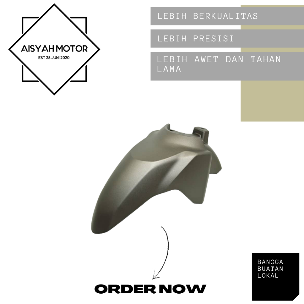 Spakbor Depan Honda Vario All New 150 Led Warna Matte Brown Tahun 2018