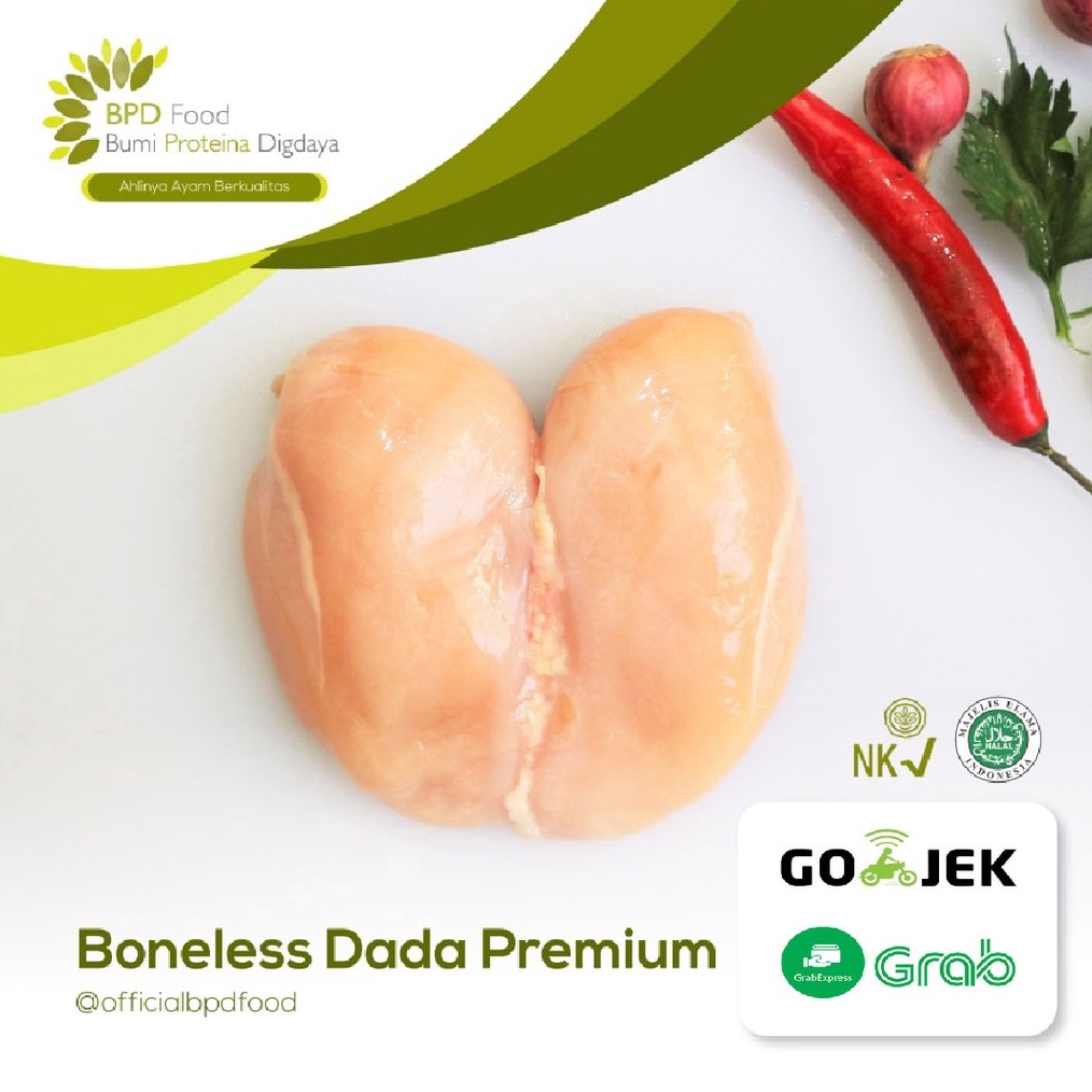 

1212 Product HOT BONELESS DADA PREMIUM TANPA TULANG DAN KULIT 1KG HALAL