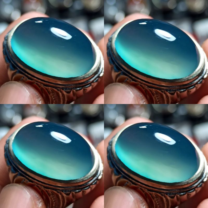 batu cincin anggur biru langit giwang