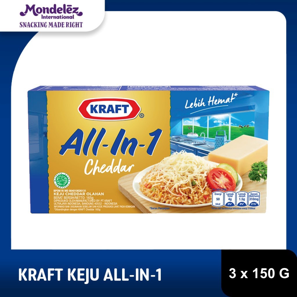 

TERLARIS Kraft Keju All in 1 Box 15g Untuk Kue dan Burger triple pack