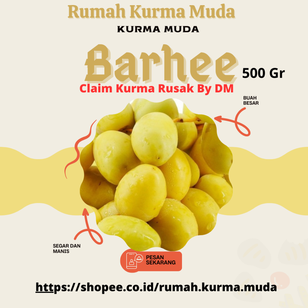 

Rumah Kurma Muda - Kurma Muda 500gr | Kurma Muda Promil | Kurma muda untuk promil | Promil | Promil Suami Istri | Kurma Muda Kuning Barhi | Kurma Muda Merah Umul Firokh Rasa Manis Sepat