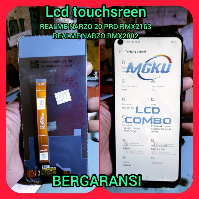 Lcd Touchsreen Ts Fulset Realme Narzo 20 Pro RMX2163 Realme Narzo RMX2002