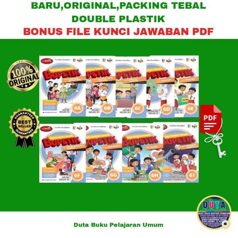 BUKU BUPETIK 6A 6B 6C 6D 6E 6F 6G 6H dan 6I BUPETIK KELAS 6 SEMESTER 1 K13N REVISI ERLANGGA TIM MITR