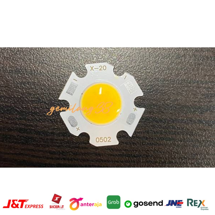 HPL 5W COB High Power LED 5 Watt Warm White Chips On Board 10-20mm