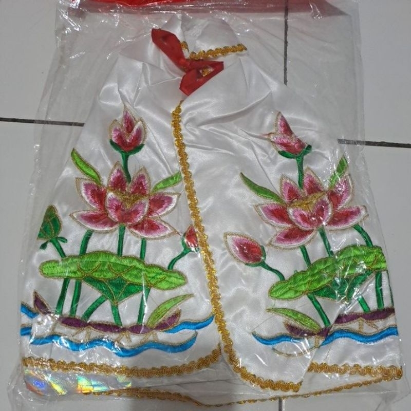 baju jubah patung dewi kwan im putih 14 inch