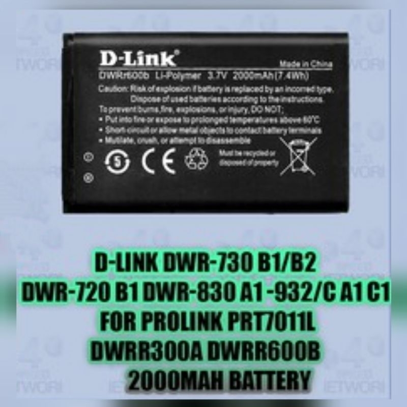 battery baterei modem wifi mifi portabel mini dwr600,700,prt7011 link Pro D