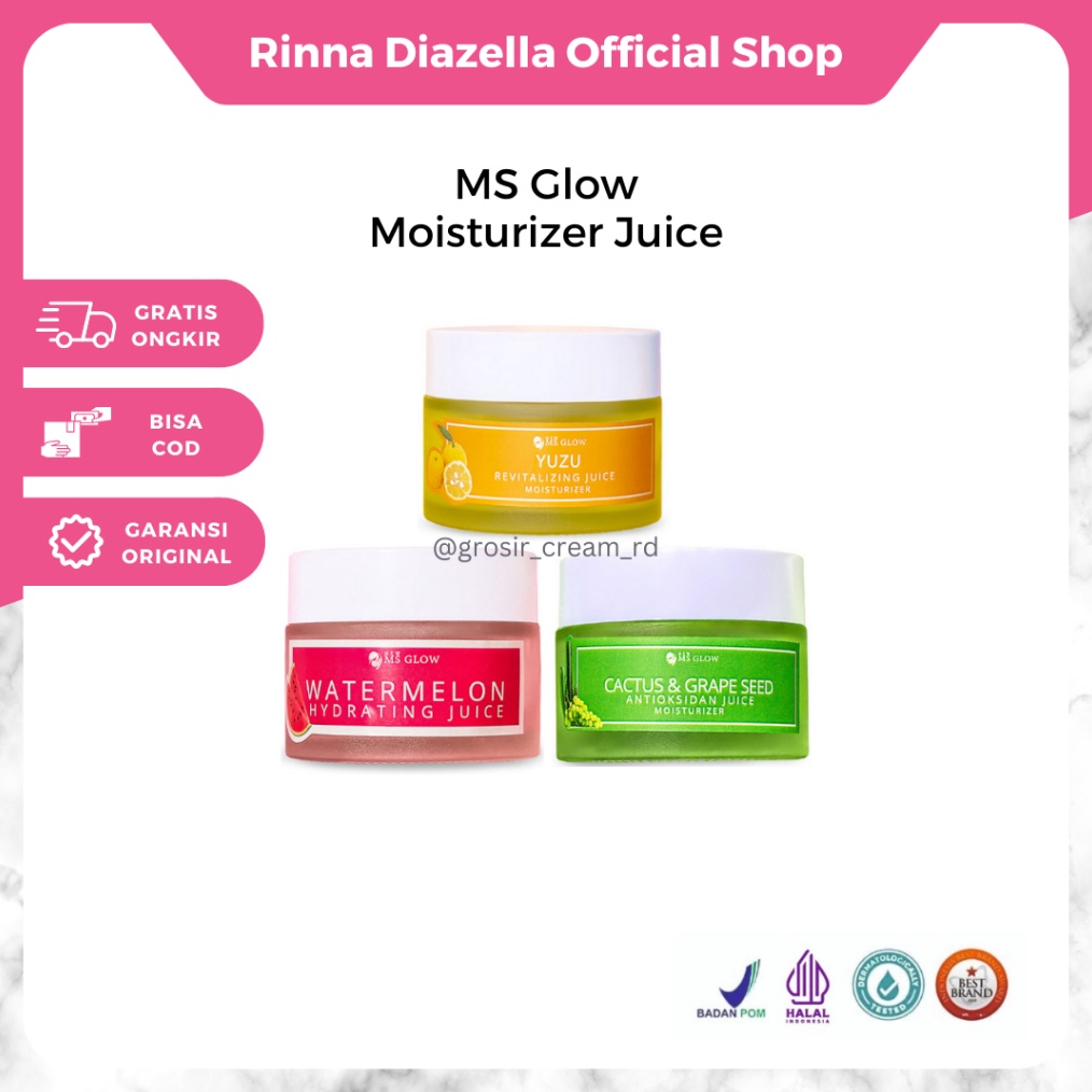 

TERLARIS BRANDS FESTIVAL MS glow Moisturizing juice pelembab Cactus Grape Seed Watermelon kaktusYuzu murah