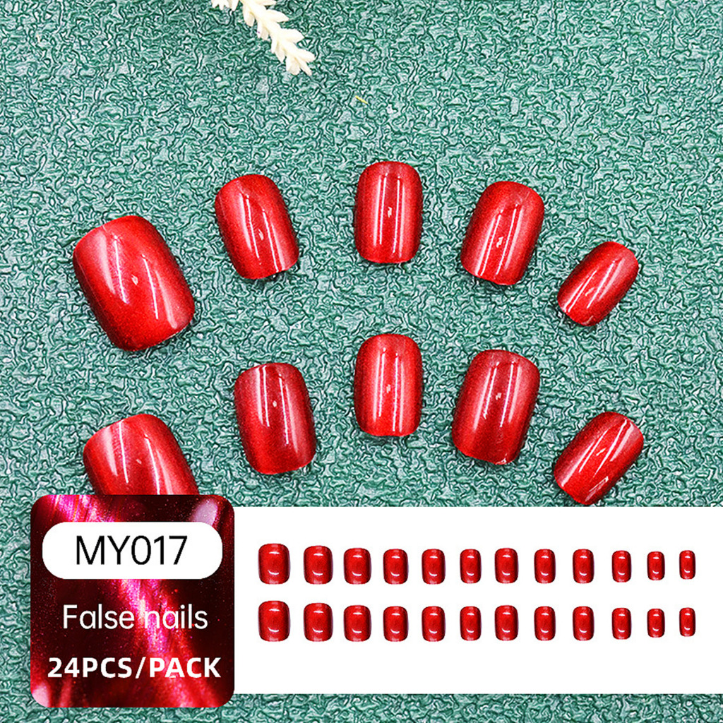 Kuku Palsu Opal Permata Mata Kucing Nail Art Aesthetic Dan Lem Wisuda Tangan Cat Polish COD Kutek MY