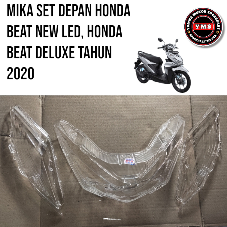 Mika kaca depan plus mika sen depan honda beat new led beat deluxe 2020 mika lampu depan beat deluxe