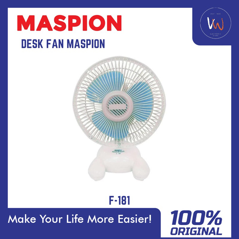 Desk Fan Maspion F-181 / Kipas Meja / Kipas 7in / Kipas Angin