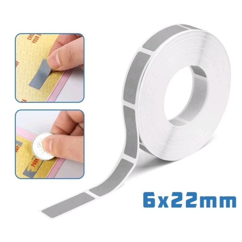 

1000 Pcs Label Gosok / Scratch Label / Penutup Pin Vocher 6*22 mm Polos. RB9