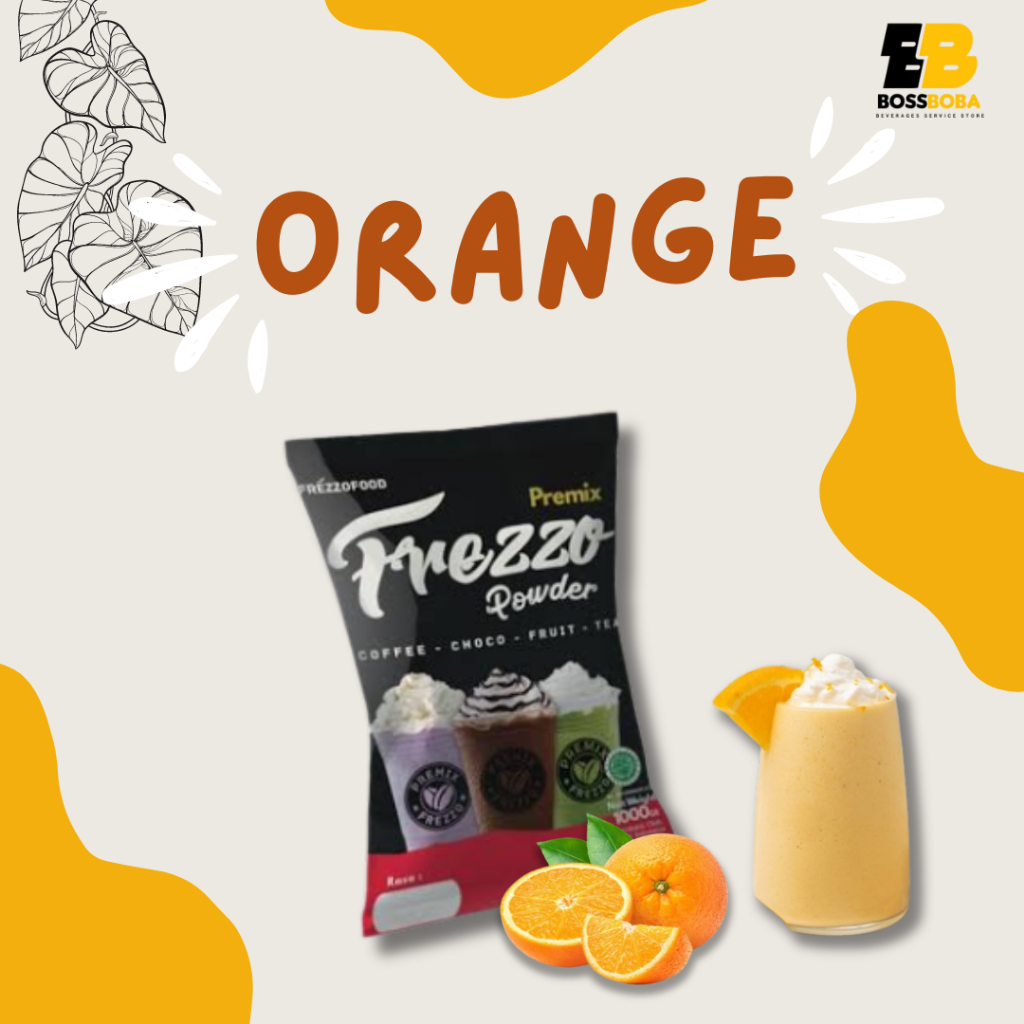 

Bubuk Minuman Rasa Orange Jeruk Premix Frezzo Powder Drink 1kg/Minuman Kekinian Murah/Bossboba