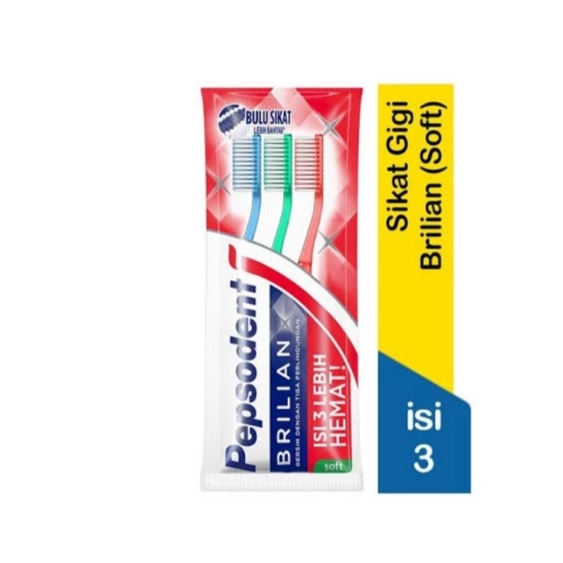 SIKAT GIGI PEPSODENT ISI 3/ FORMULA SIKAT GIGI ISI 3