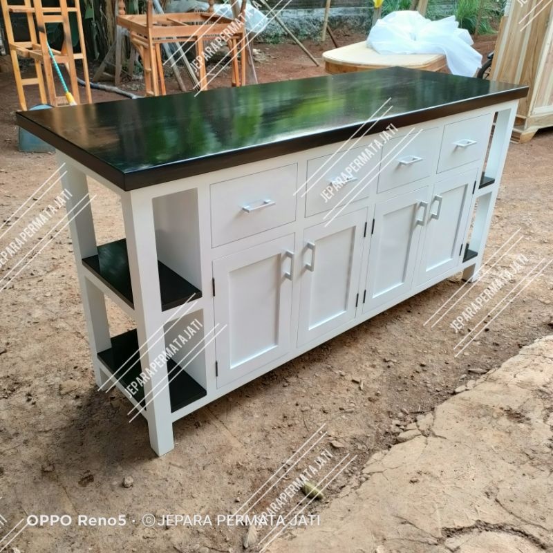 Meja bar/ Minibar Custom / Meja Dapur / Meja Makan / Buffet Bar Vintage Minimalis Modern Furniture J
