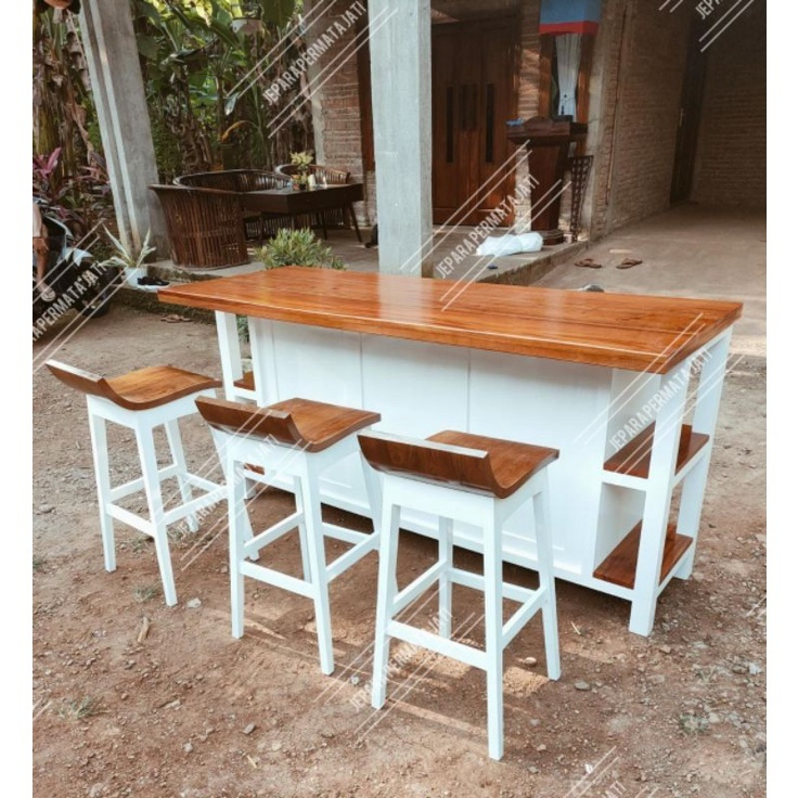 Meja bar / Minibar / Meja Dapur / Meja Makan / Buffet Dapur Vintage Minimalis Modern Custom Furnitur