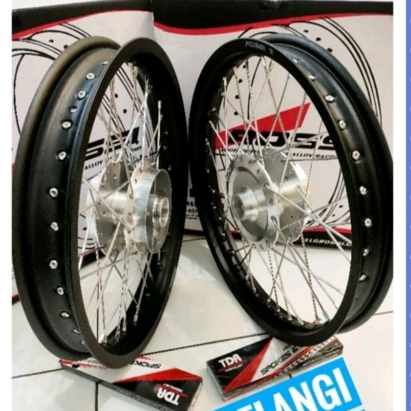 Velg v.rossi Vixion New - Vixion Nvl - tromol set jari velg 185x215/17