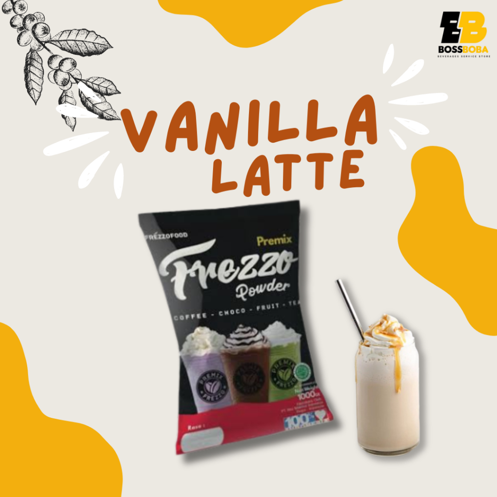 

Bubuk Minuman Rasa Vanilla Latte Premix Frezzo Powder Drink 1kg/Minuman Kekinian Murah/Bossboba