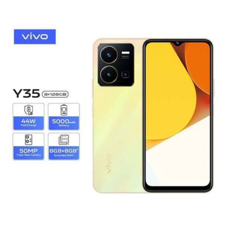VIVO Y35 RAM 8/128 | Y 35 8/128 GARANSI RESMI VIVO