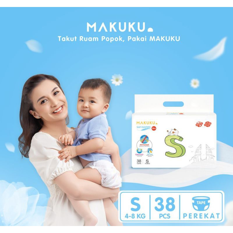 Makuku Pampers Slim Tape Size S 38