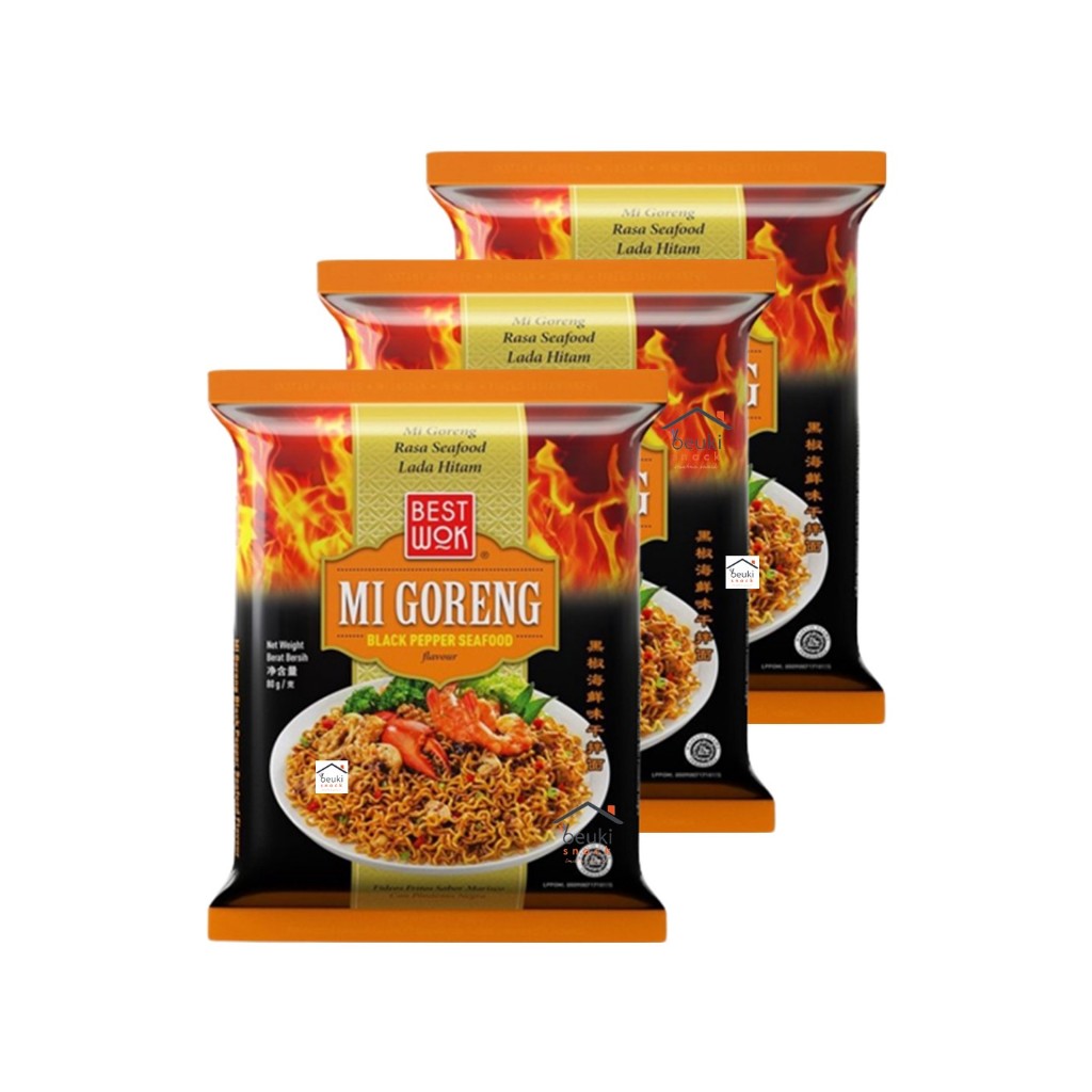 

3PCS Best Wok Mie Instan Goreng Rasa Black Pepper Seafood