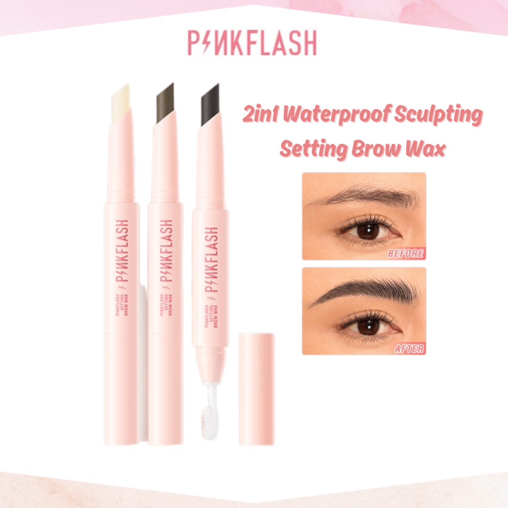 Pinkflash 2 in 1 Waterproof Sculpting Setting Brow Wax with Brush/Pensil Alis