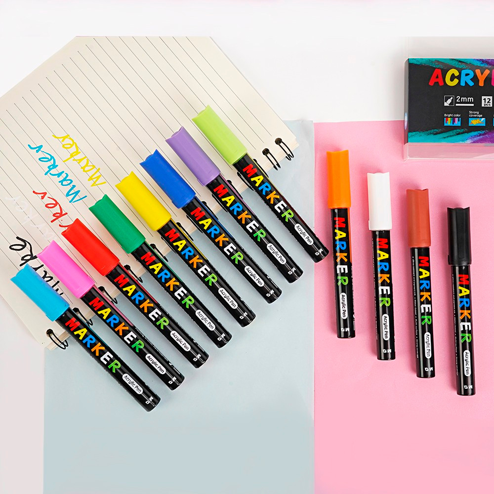 

mdn Acrylic Marker M&G Spidol Akrilik Multifungsi Waterproof Permanent Painting Graffiti #APL976E1 -