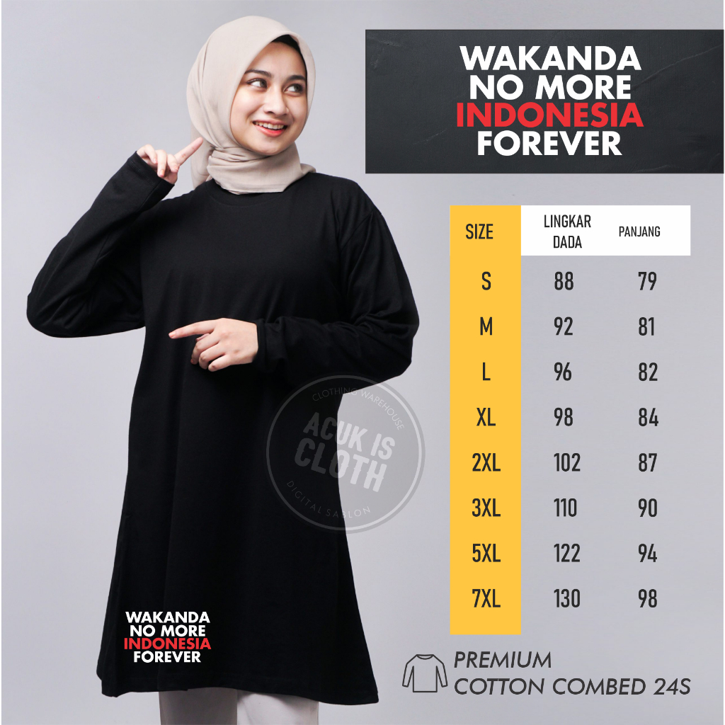 Kaos Tunik Wakanda No More Indonesia Forever