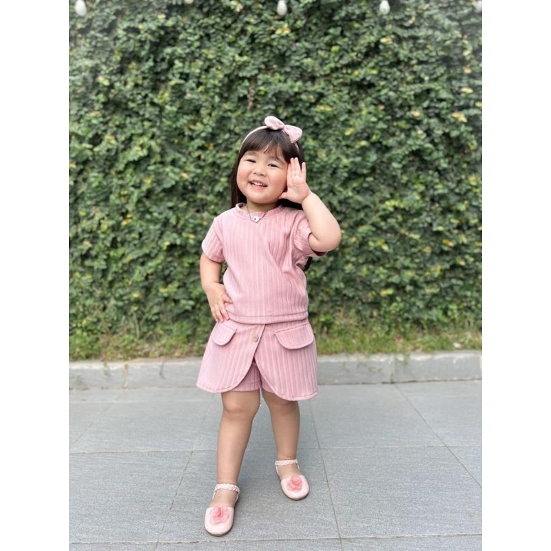 Setelan Rocela Anak perempuan// Setelan pendek anak perempuan