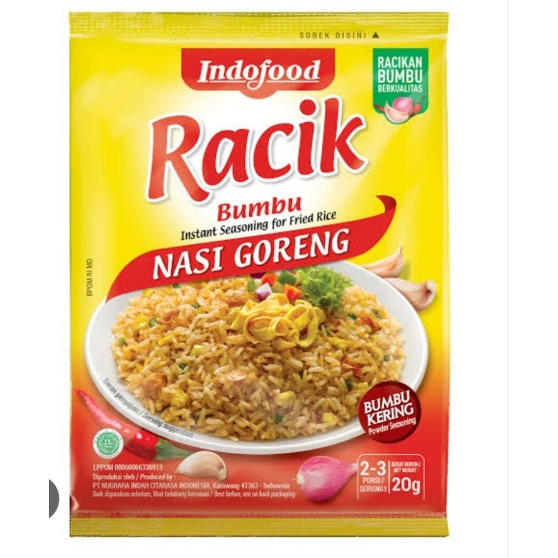 

INDOFOOD/SAJIKU BUMBU RACIK NASI GORENG PEDAS/ EXTRA PEDAS 20GR (1PCS)