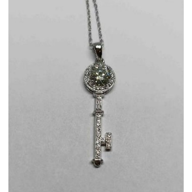 [Luxe Jewellery] 15-Kalung Moissanite Wanita 1 Carat Bersertifikat GRA | Moissanite Women Necklace 1