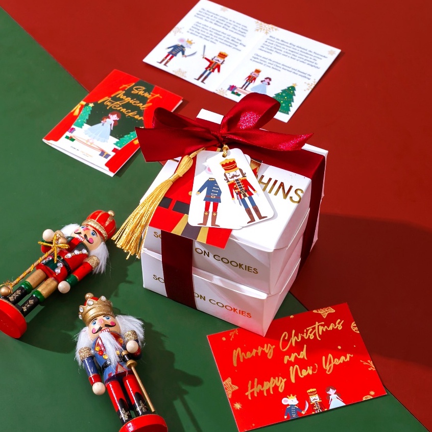 

Endorphins Christmas New Year Hampers Package Box of 4 Cookies