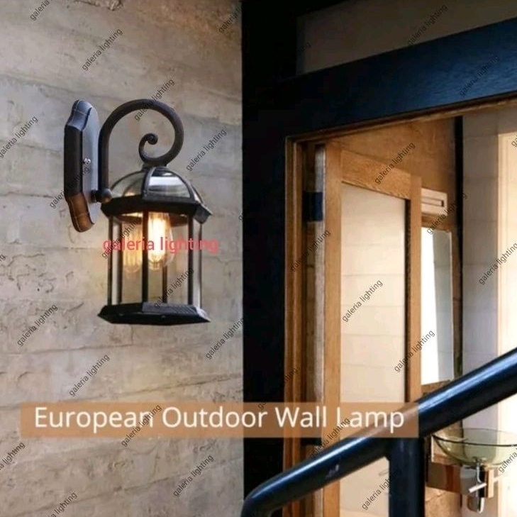 Lampu dinding klasik modern eropa waterproof outdoor teras tipe 81068 WA