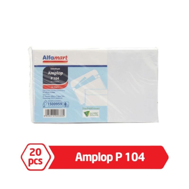 

Alfamart amplop P104 (15,2 x 9 cm) 20 pcs