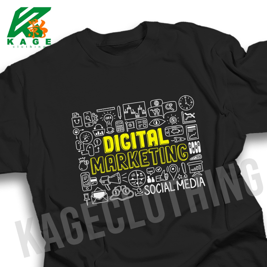 Kaos DIGITAL MARKETING ENTERPRENER Tshirt baju distro cotton combed 30s UNISEX KAOS PROFESI PENGUSAH
