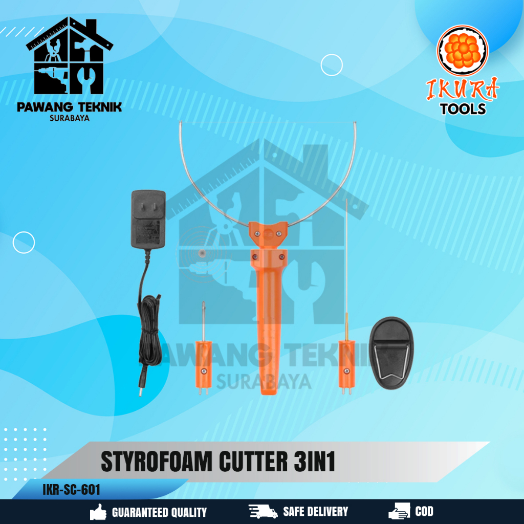 

Ikura Tools Alat Pemotong Gabus 3in1 Styrofoam Cutter Busa Polystyrene - Hot Wire Foam Cutter 3in1 - Pisau Potong Spone Board - Stick Pemanas Pemotong Busa Spon Gabus 3 in 1 - Pisau Pemotong Dekorasi Kerajinan Busa Dekorasi Kerajinan