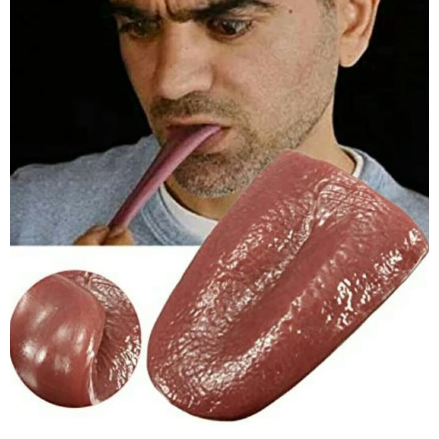 rfarrelmarket ⚡ Lidah Palsu untuk Halloween Prank Toy sulap lidah tounge magic / Lidah palsu maianan