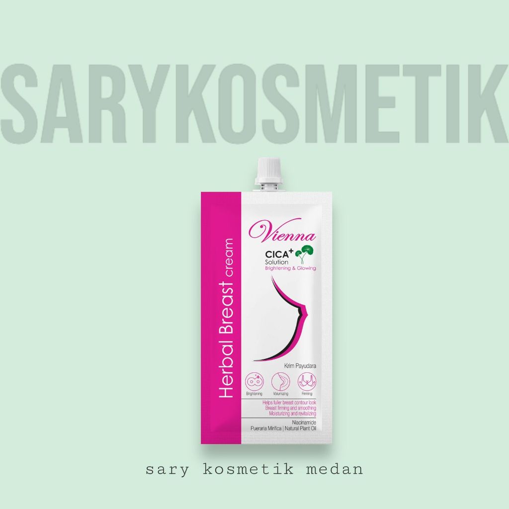 𝑒,𝑜𝑥 - VIENNA SACHET BREAST CREAM HERBAL - CREAM PENGENCANG PAYUDATRA 30 ML