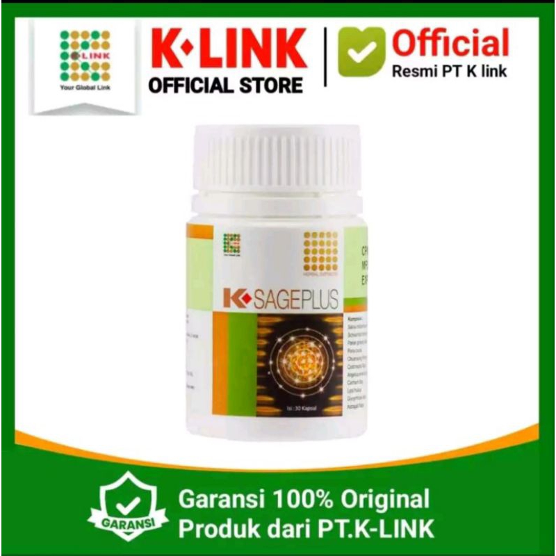 K-SAGE Plus Original K-Link (Produk Exclusive) 1Botol Isi 30 Kapsul