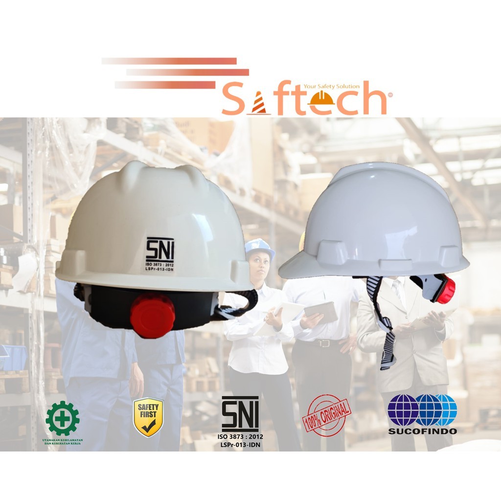 HELM PROYEK SNI ISO SAFETY VGARD - PUTIH TOPI SUCOFINDO