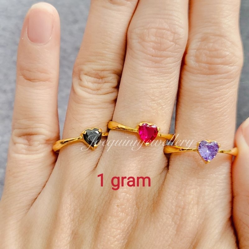 cincin mata love 1 gram emas muda