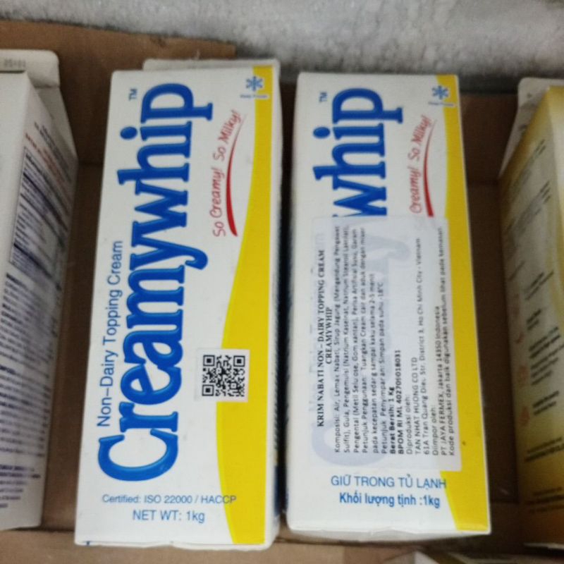 

Creamy whip non dairy 1kg