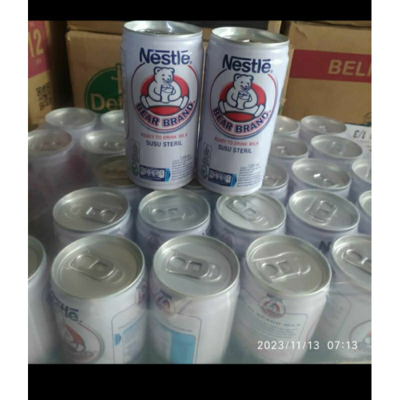 

Susu steril Bear brand kaleng 189ml