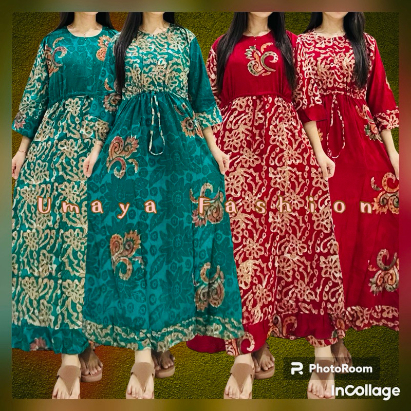 Kharisma Daster Maura Cap Busui || Daster Maura Lengan 3/4 || Daster Busui Tali Depan || Dress Maura