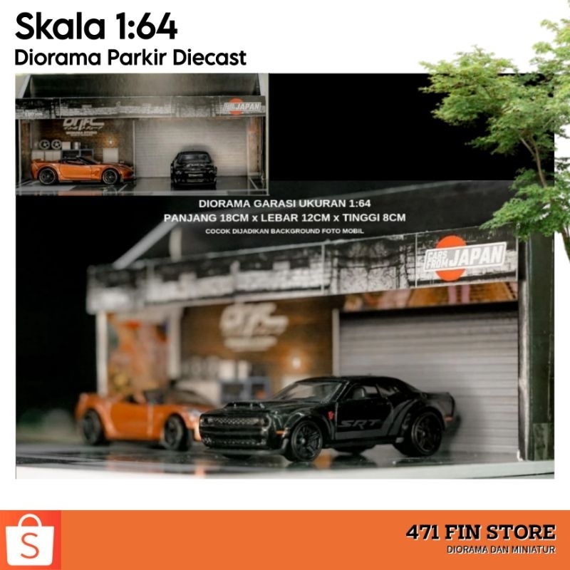 DIORAMA GARASI HOTWHEELS 1:64 , Diecast , Miniatur Bengkel Parkir